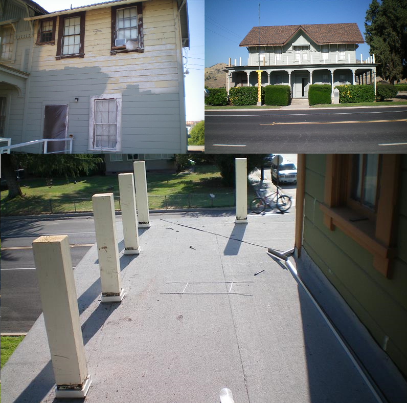 picture of pogue hotel coated in primer